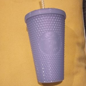 NEW 2021 Winter Holiday Starbucks Lilac Icy White Studded 16oz Cold Cup Tumbler